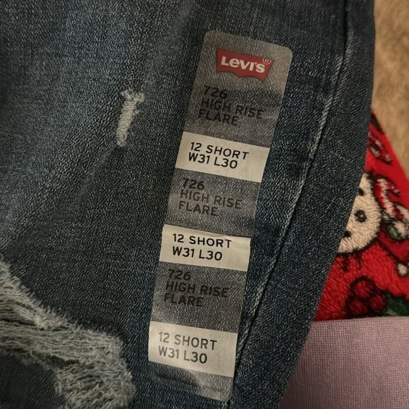 Levi Flare ripped Blue jeans - Picture 3 of 8